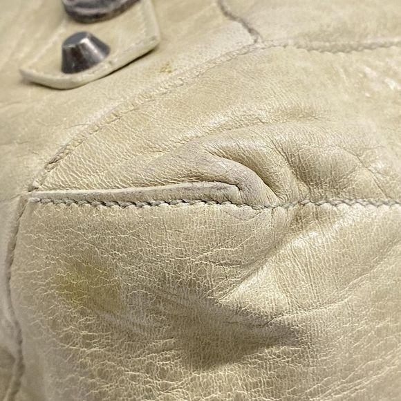 Balenciaga Shoulder Bag The Mens Di 141175 Ivory And Gray Leather - Picture 6 of 15